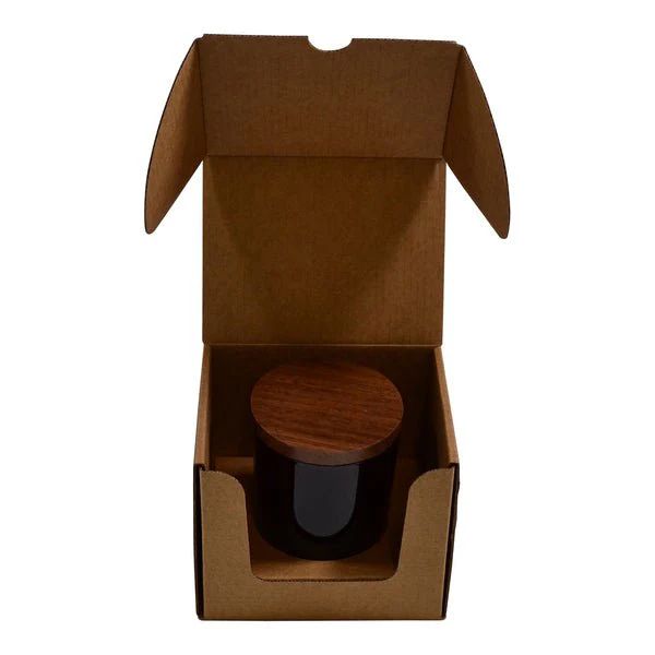 SAMPLE - Medium Candle Plain Glass 1 Oxford/Cambridge Jar Pack with Insert - Kraft Brown - Image 4