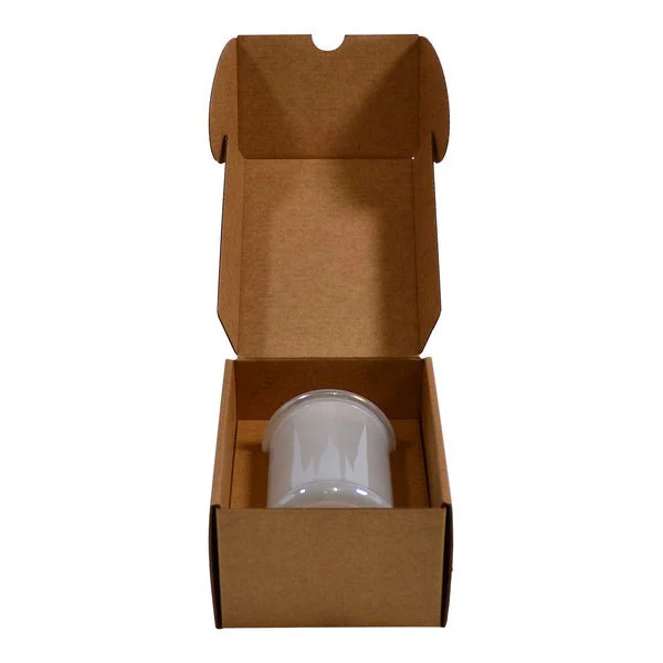 SAMPLE - Medium Glass Candle 1 Danube Jar Pack with Insert  - Kraft Brown - Image 6