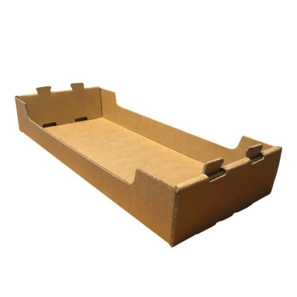 SAMPLE - Medium Heavy Duty Stackable Cardboard Catering and Storage Tray (One Piece Self Locking) - Kraft Brown