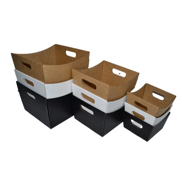 SAMPLE Pack - Luxe Cardboard Hamper Trays - Kraft Brown - Image 5