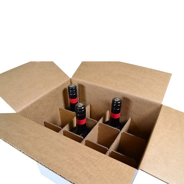 SAMPLE - RSC Shipping Carton 12 Bottle Wine 310mm High - Kraft White - INSERTS SOLD SEPARATELY [700-24675] - Image 2