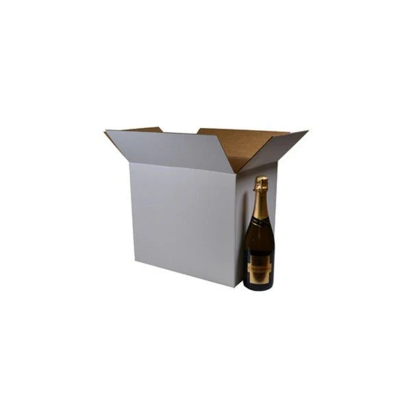SAMPLE - RSC Shipping Carton 12 x Chandon Wine Bottle 320mm High - Kraft White - INSERTS SOLD SEPARATELY [700-24845]