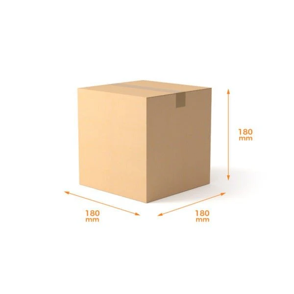 SAMPLE - RSC Shipping Carton 180mm Cube - 1C Kraft Brown Board (180 x 180 x 180mm)