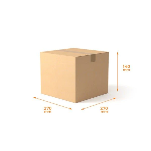 SAMPLE - RSC Shipping Carton Code 119 - 1C Kraft Brown Board (270 x 270 x 140mm)