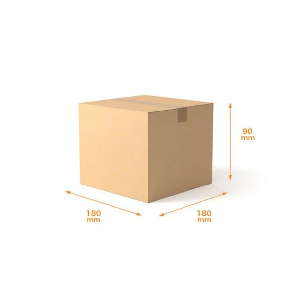 SAMPLE - RSC Shipping Carton Half 180 Cube - 1C Kraft Brown (180 x 180 x 90mm)