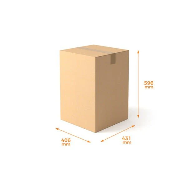 SAMPLE - RSC Shipping Carton Standard Removal - 1C Kraft Brown Board (431 x 406 x 596mm)