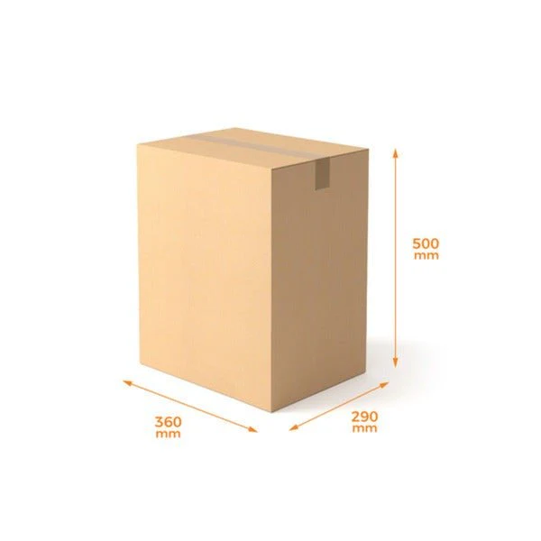 SAMPLE - RSC Shipping Carton Tall Closure - 1C Kraft Brown Board (360 x 290 x 500mm)