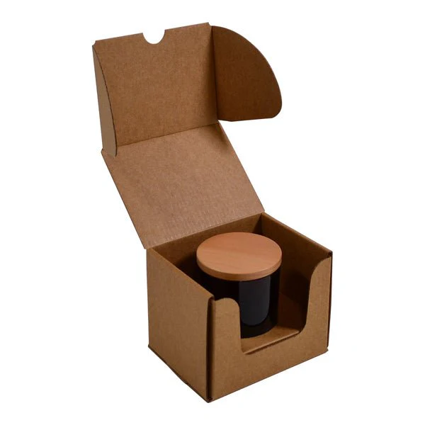 SAMPLE - Small Candle Plain Glass 1 Oxford/Cambridge Jar Pack with Insert - Kraft Brown - Image 7