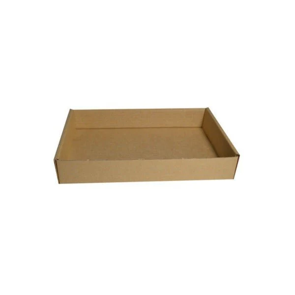 SAMPLE - Small Cardboard Self Locking Food Tray - Kraft Brown