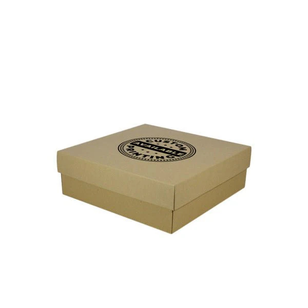 Two Piece 300mm Square Cardboard Gift Box - 100mm High - Image 11