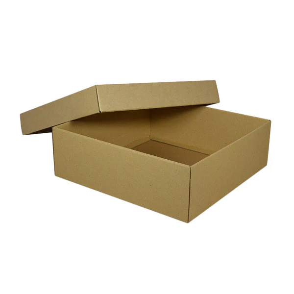 Two Piece 300mm Square Cardboard Gift Box - 100mm High - Image 3
