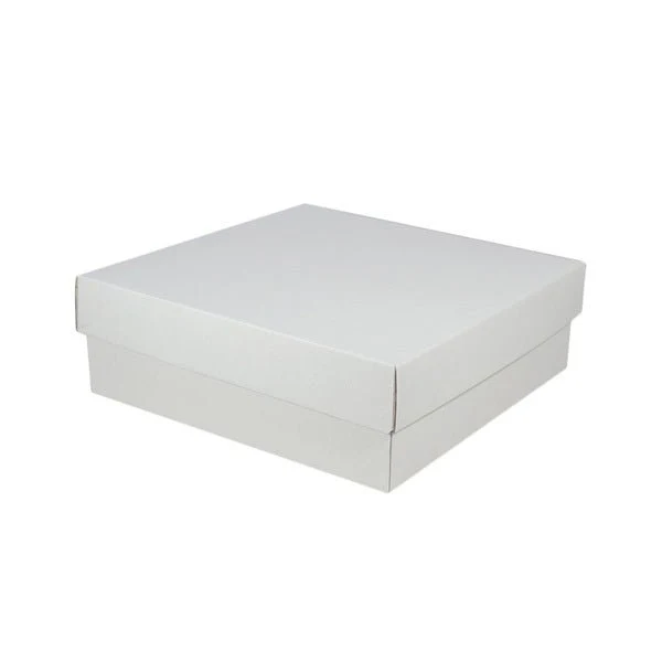 Two Piece 300mm Square Cardboard Gift Box - 100mm High - Image 5