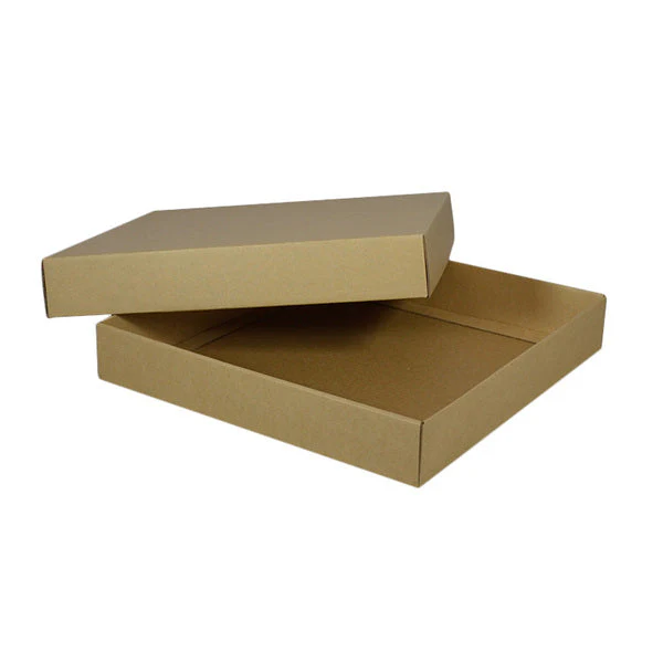 Two Piece 300mm Square Cardboard Gift Box - 50mm High - Image 3
