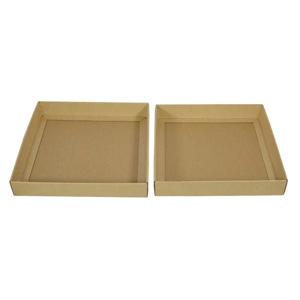 Two Piece 300mm Square Cardboard Gift Box - 50mm High - Image 4