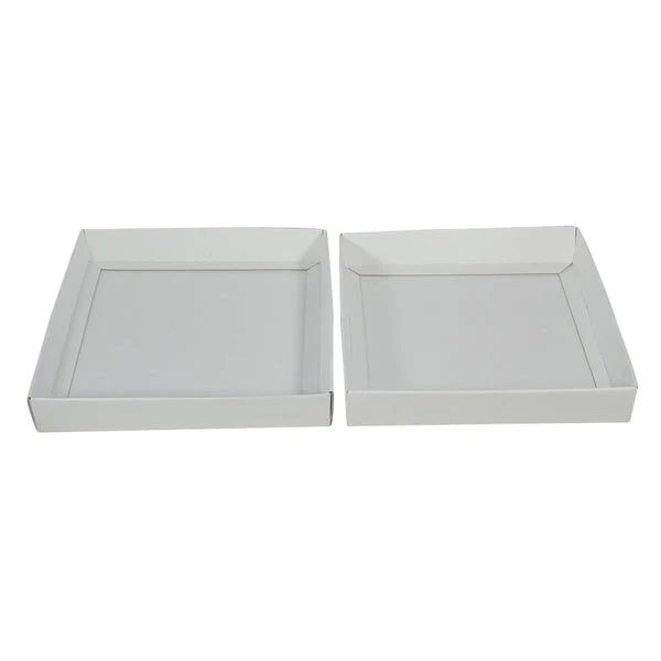 Two Piece 300mm Square Cardboard Gift Box - 50mm High - Image 7