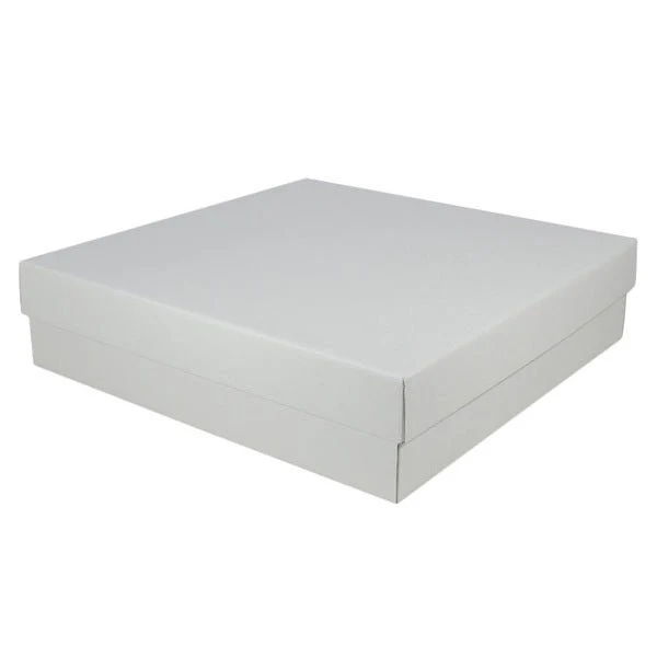 Two Piece 400mm Square Cardboard Gift Box - 100mm High - Image 5