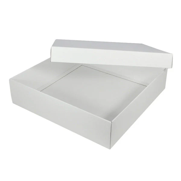 Two Piece 400mm Square Cardboard Gift Box - 100mm High - Image 6