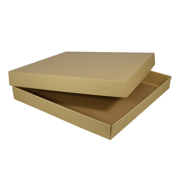 Two Piece 400mm Square Cardboard Gift Box (Base & Lid) 50mm High - Image 3