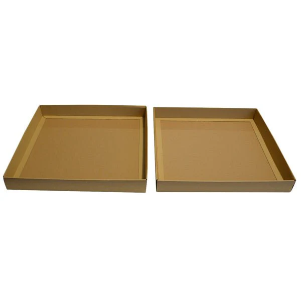 Two Piece 400mm Square Cardboard Gift Box (Base & Lid) 50mm High - Image 4