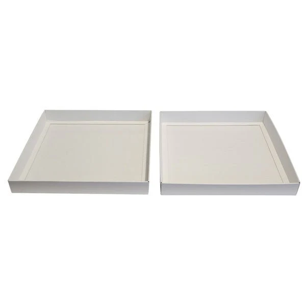 Two Piece 400mm Square Cardboard Gift Box (Base & Lid) 50mm High - Image 7