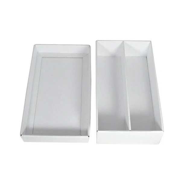 Two Piece Double Wine Gift Box with divider (Base & Lid) - Image 4