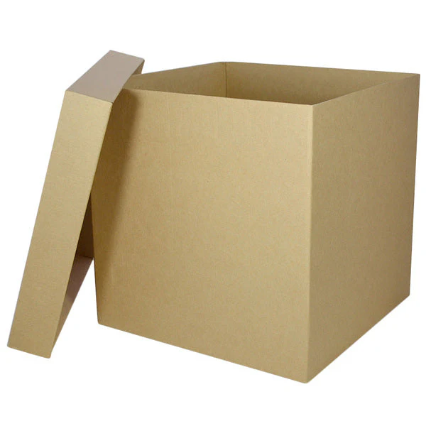 Two Piece Square Cardboard Gift Box 300mm Cube - Image 2