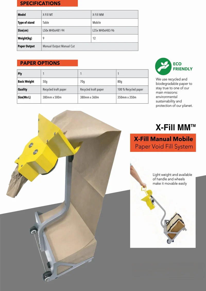 XFM-100T (X-Fill Manual Paper Void Fill Machine, Table Stand) - Image 4
